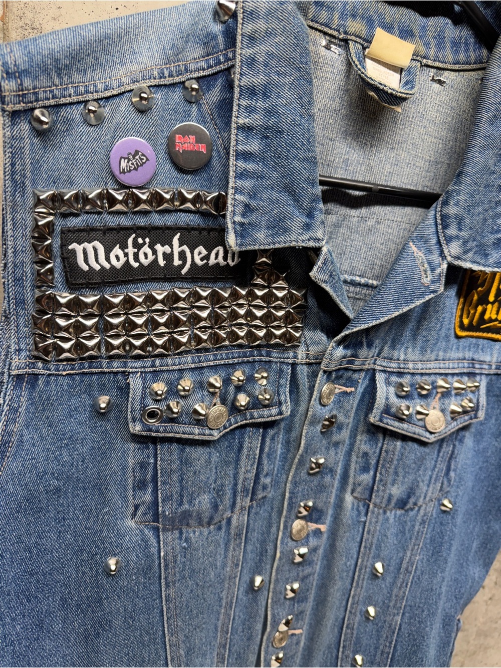 Custom studded metal battle vest. Ozzy Osbourne, Motörhead - Picture 5 of 9